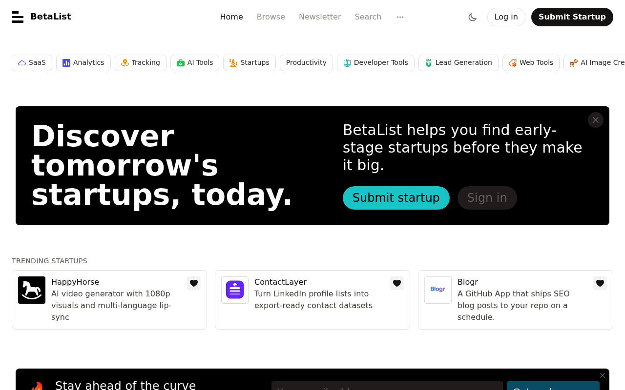 BetaList — Product Hunt alternative for launching products