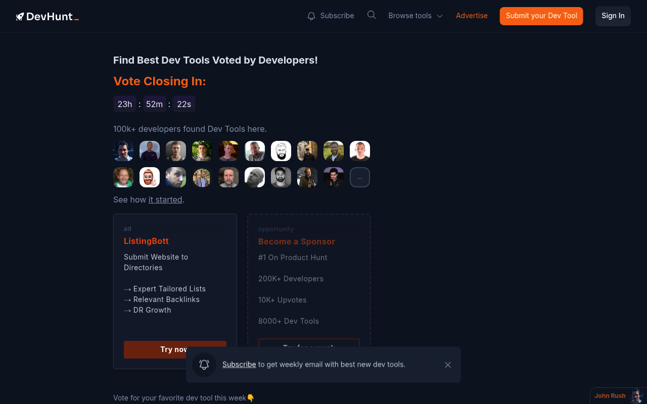 DevHunt — Product Hunt alternative for launching products