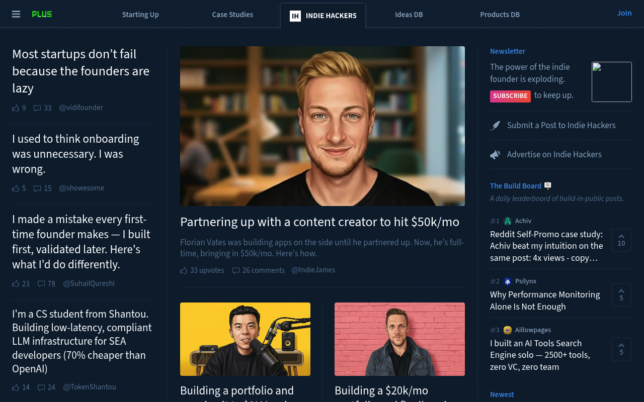 Indie Hackers — Product Hunt alternative for launching products